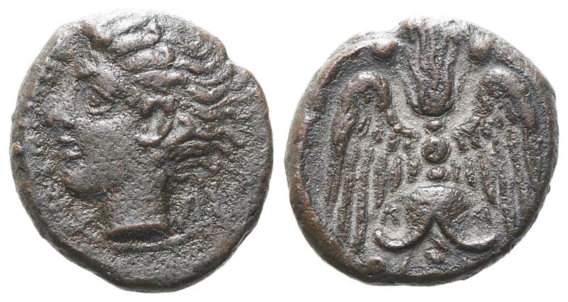 Sicily, Katane, C. 415-404 Bc. Æ Tetras Or Trionkion (13 MM, 1.82 G).