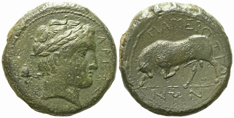 Sicily, Messana, Mamertinoi (288-278 C.ca Bc), Quadruple Unit; Æ (18,20 G; 27,8 MM)