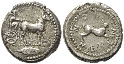 Sicily, Messana (C.ca 480-461 Bc), Tetradrachm; Ar (17,29 G; 24,5 MM)