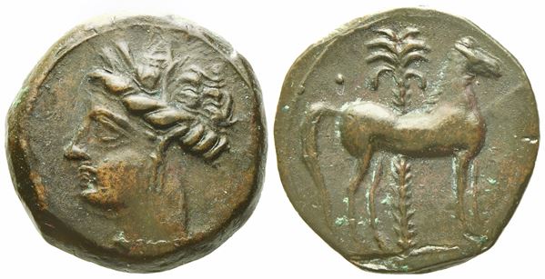 Carthage (c. 400-350 BC), Æ Unit (3,22 g; 15,3 mm)