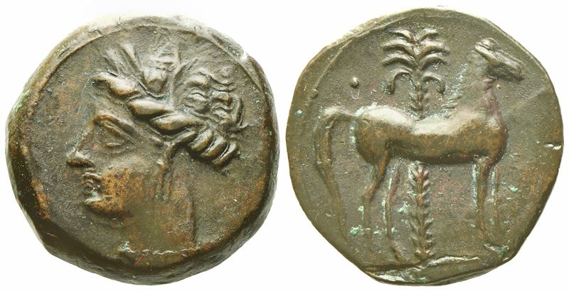 Carthage (C. 400-350 Bc), Æ Unit (3,22 G; 15,3 MM)