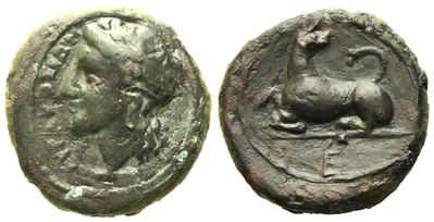 Sicily, Syracuse, Agathokles (317-289 Bc), Æ (1,72 G; 12 MM)