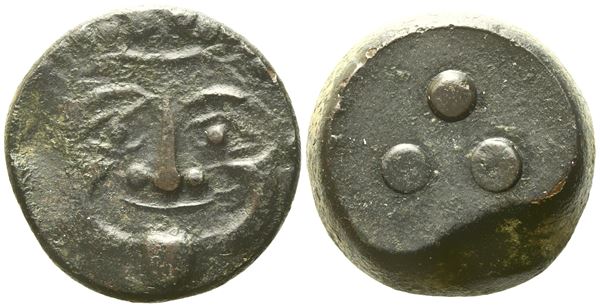 Sicily, Himera (c. 430-420 BC), Tetras; Æ (12,93 g; 20,7 mm)