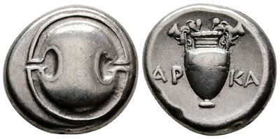 Boeotia, Thebes, C. 368-364 Bc. Ar Stater (21mm, 12.00g).