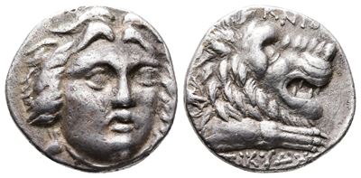 Caria, Knidos, C. 500-490 Bc. Ar Didrachm (19mm, 5.07g).