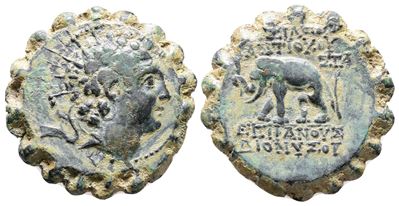 Seleukid Kings, Antiochos Vi Dionysos (144-142 Bc). Serrate Æ (24mm, 9.03g).