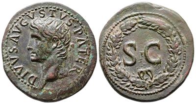 Divus Augustus (died Ad 14). Æ Dupondius (32mm, 13.06g).