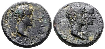 Augustus And Rhoemetalces (11 Bc-12 Ad). Thrace. Æ (24mm, 9.85g).