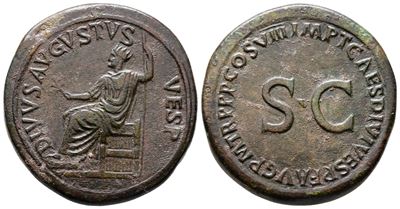 Divus Vespasian (died Ad 79). Æ Sestertius (36mm, 27.25g).