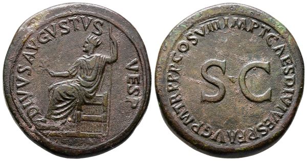 Divus Vespasian (died AD 79). Æ Sestertius (36mm, 27.25g).  - Auction Greek, Roman and Byzantine Coins	 - Bertolami Fine Art - Prague