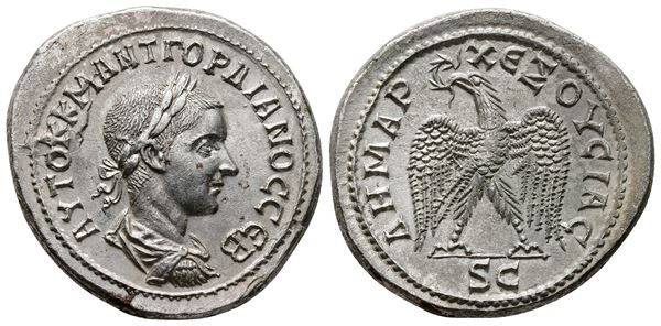 Gordian III (238-244). Seleucis and Pieria, Antioch. AR Tetradrachm (27mm, 10.93g)  - Auction Greek, Roman and Byzantine Coins	 - Bertolami Fine Art - Prague