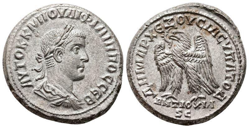 Philip II (247-249). Seleucis And Pieria, Antioch. Ar Tetradrachm (27mm, 14.18g).