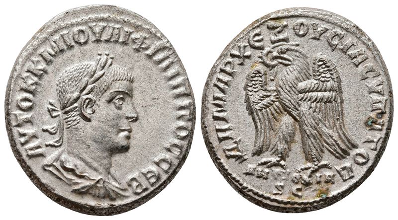 Philip II (247-249). Seleucis And Pieria, Antioch. Ar Tetradrachm (25mm, 11.60g).