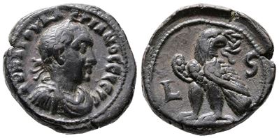 Valerian i (253-260). Egypt, Alexandria. Bi Tetradrachm (24mm, 11.62g)