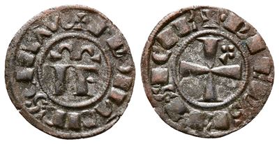 Italy, Sicily, Messina Or Brindisi. Federico II (1197-1250). Bi Denaro (16mm, 0.62g).