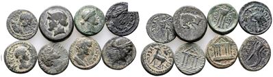 Lot Of 8 Greek And Roman Provincial Æ Coins