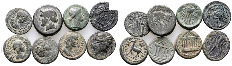 Lot Of 8 Greek And Roman Provincial Æ Coins