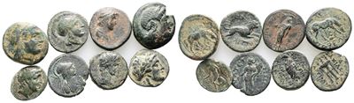 Lot Of 8 Greek Æ Coins