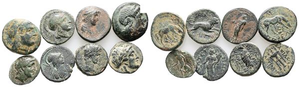 Lot of 8 Greek Æ coins  - Auction Greek, Roman and Byzantine Coins	 - Bertolami Fine Art - Prague