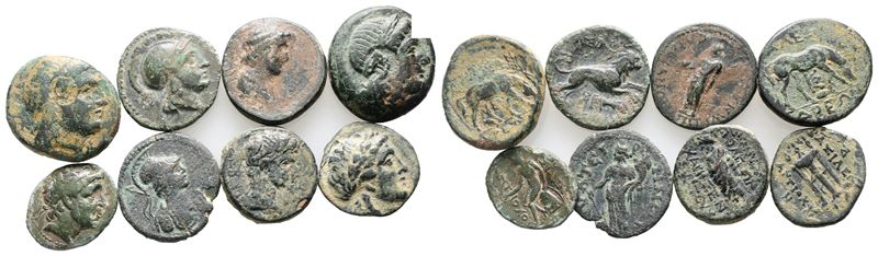 Lot Of 8 Greek Æ Coins