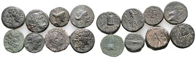 Lot Of 8 Greek Æ Coins