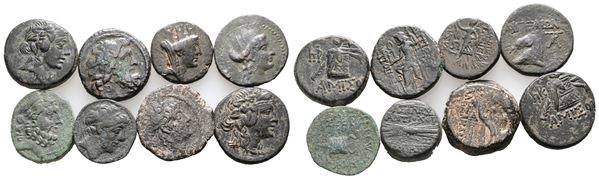 Lot of 8 Greek Æ coins