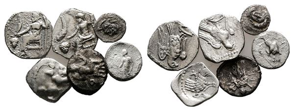 Lot of 6 Greek Ar coins