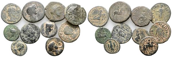 Lot of 10 Roman Provincial Æ coins  - Auction Greek, Roman and Byzantine Coins	 - Bertolami Fine Art - Prague