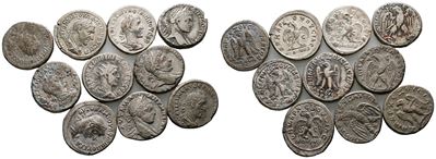 Lot Of 10 Roman Provincial Bi Tetradrachms