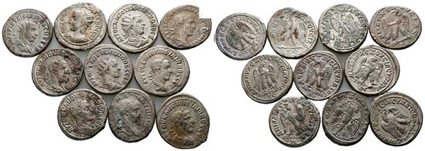 Lot of 10 Roman Provincial BI tetradrachms