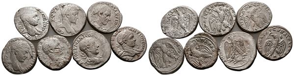 Lot of 7 Roman Provincial BI tetradrachms