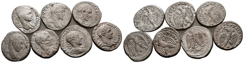 Lot Of 7 Roman Provincial Bi Tetradrachms