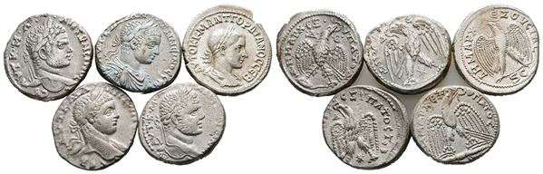 Lot of 5 Roman Provincial BI tetradrachms