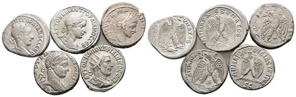 Lot of 5 Roman Provincial BI tetradrachms