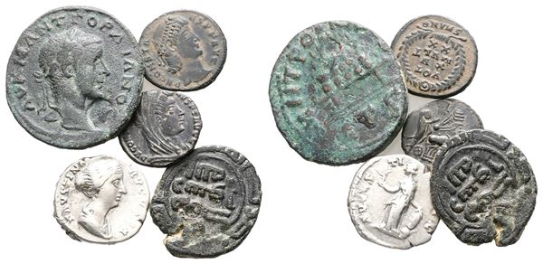 Lot of 5 Roman Æ coins  - Auction Greek, Roman and Byzantine Coins	 - Bertolami Fine Art - Prague