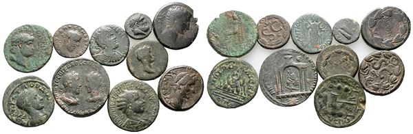 Lot of 10 Roman Provincial Æ coins