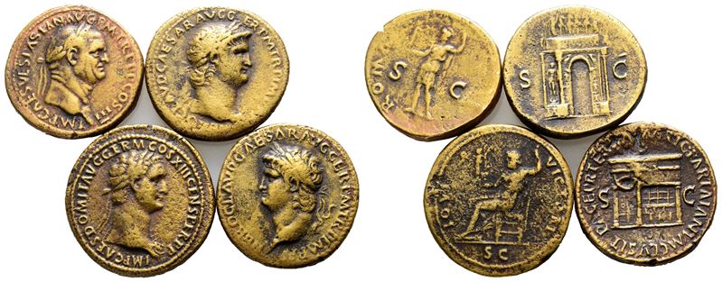 Lot Of 4 Cast Sestertii in Paduan Style