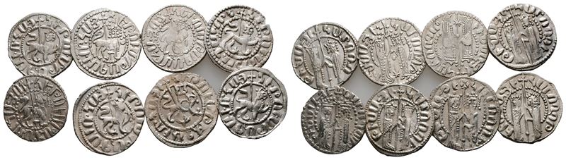 Lot Of 8 Armenian Silver Tram