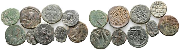 Lot of 10 Byzantine Follis  - Auction Greek, Roman and Byzantine Coins	 - Bertolami Fine Art - Prague