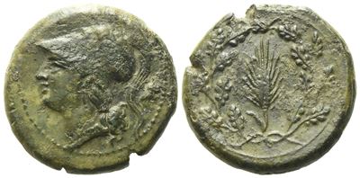 Sicily, Syracuse, Time Of Pyrrhos Of Epeiros (C.ca 278-276 Bc) Æ (5,86 G; 18,8 MM)