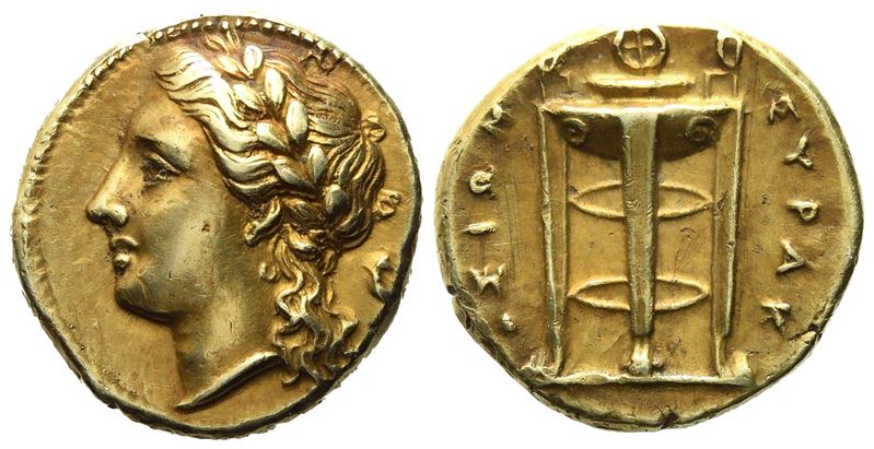 Sicily, Syracuse, Agathokles (317-289 Bc), Half Stater; El (3,70 G; 15 MM)