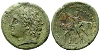Sicily, Messana, Mamertinoi (C. 220-200 Bc), Pentonkion; Æ (12,50 G; 27,4 MM)
