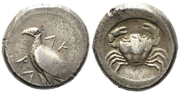 Sicily, Akragas (c. 480/478-470 BC), Didrachm; AR (8,52 g; 19,85 mm)