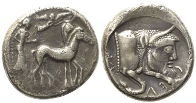 Sicily, Gela (C. 475-470 Bc), Tetradrachm; Ar (16,65 G; 26,10 MM)