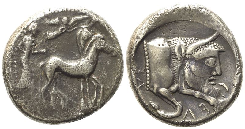 Sicily, Gela (C. 475-470 Bc), Tetradrachm; Ar (16,65 G; 26,10 MM)