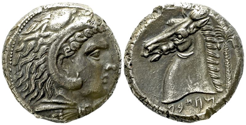 Sicily, Siculo-punic (C. 300 Bc), Tetradrachm; Ar (16,79 G; 22,92 MM)