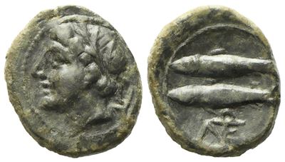 Sicily, Leontinoi (after 210 Bc), Æ (1,61 G; 13 MM)