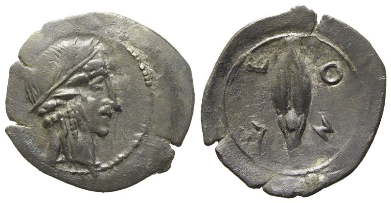 Sicily, Leontinoi (C. 450-440 Bc), Litra; Ar (0,61 G; 13,85 MM)