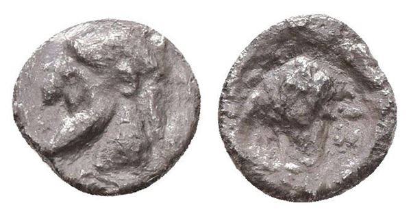 Sicily, Naxos, c. 530/20–510 BC. AR Litra (11mm, 0.75g).