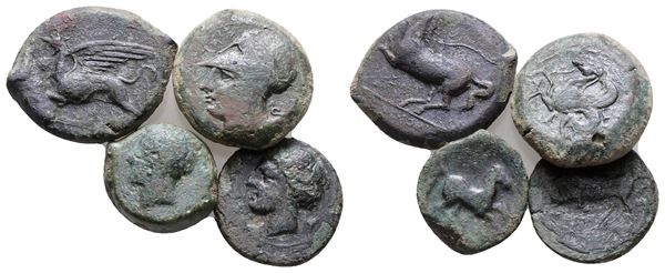 Lot of 4 Ae Greek coins. lot sold as is, no return